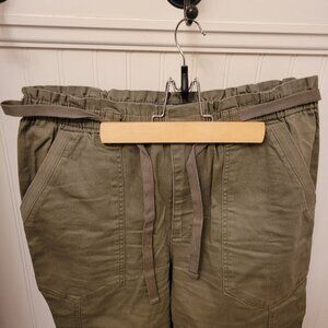"Ab"solution Skyrise Paper Bag Waist Relaxed Straight Leg Pant Size 14